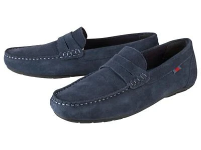 LIVERGY® Herren Mokassin mit Leder (navy, 41) - B-Ware neuwertig