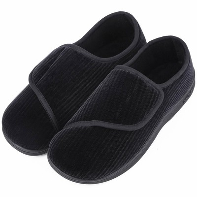 Mens Memory Foam Diabetic Slippers 