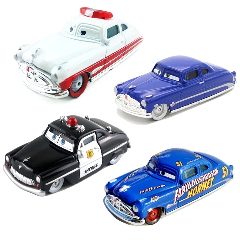 Disney Pixar Cars Doc Hudson Ambulance&Sheriff 1:55 Die-cast  Toys Car Boy Gifts