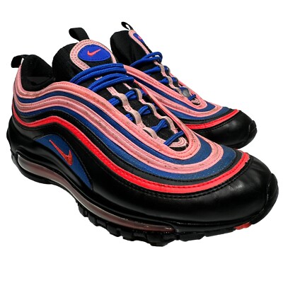 Nike Air Max 97 GS Shoes Black Pink Racer Blue Womens Sz Sneakers
