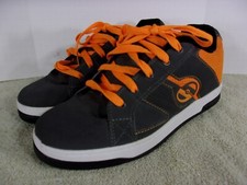 Heelys Skate Shoes GRAY/ORANGE Style 770521 Size US 8 UK 7 EU 40.5 EUC 