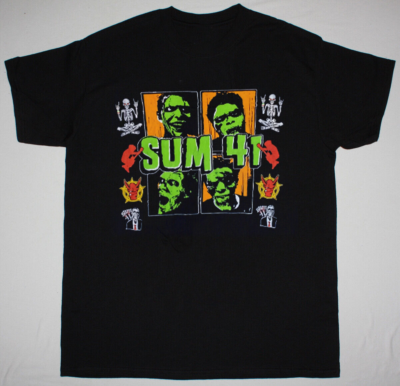 VINTAGE SUM 41 Band l'album Does Black Size S to 5XL Tee Shirt