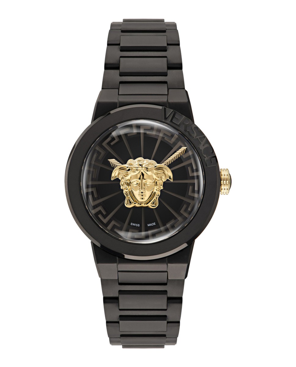VERSACE(ヴェルサーチ) Medusa Infinite Bracelet Ladies Watch Versace Womens Medusa Infinite IP Black 38mm Bracelet