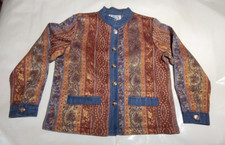 Women's Blazer Jacket: BFA Classics Paisley Tapestry Vintage