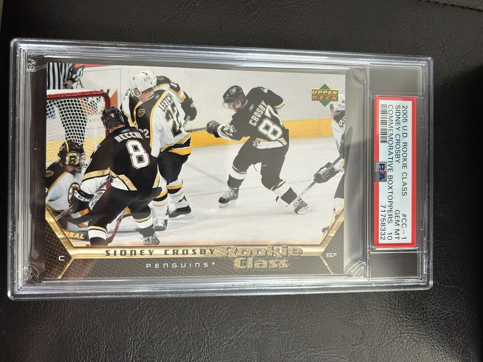 PSA 10 SIDNEY CROSBY 2005/06 UPPER DECK ROOKIE CLASS 4x6 INSERT ROOKIE CARD!