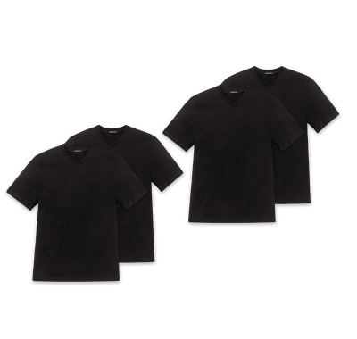 4 SCHIESSER Herren American V-Ausschnitt T-Shirts 1/2 Arm 008151