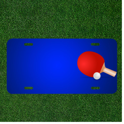 Custom Personalized License Plate With Add Names To Ping-Pong Table Tennis