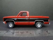 Auto World 1984 Chevy Silverado 10 Fleetside red orange black Loose New 1:64  
