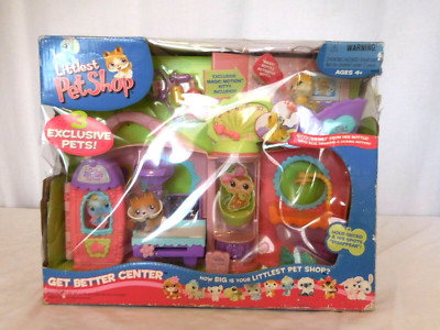 Littlest Pet Shop 2005 Get Better Center lot CAT #490 DOG #491 GECKO #492 NEW