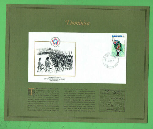#KK.  1776 - 1976  AMERICAN REVOLUTION FIRST DAY COVER -  DOMINICA  - Picture 1 of 2