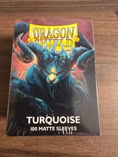 Matte Turquoise Dragon Shield Sleeves Standard Size(100ct)