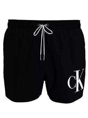 Calvin Klein Herren Badehose Badeshort Short Drawstring Schwarz