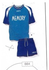 kit calcio Erreà Point MEMORY (maglia m. lunga + pantaloncino) col. azzurro tg L