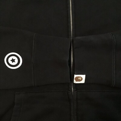 BAPE × Futura Shark full zip Hoodie Black A Bathing Ape Size M | eBay