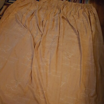 Vorhänge je 30 Zoll gerafft x 68 Zoll Länge. Gefüttert.Top.Vintage.Material.Nähen.