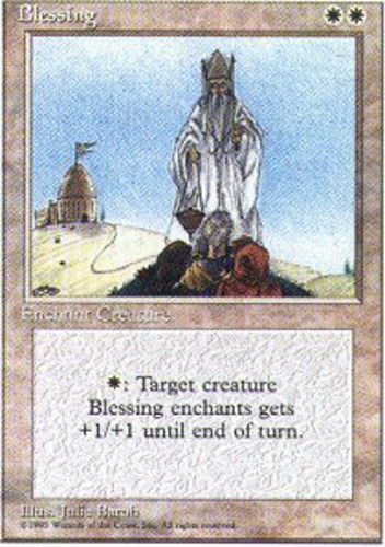 Blessing ~ Lightly Played 4th Edition Fourth MTG Magic UltimateMTG White Card