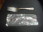VINTAGE S. KIRK & SON "REPOUSSE" STERLING SILVER COLD MEAT FORK APP 8 1/2" LONG