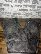 NWT! PrettyLittleThing Tall Faux Leather Wide Leg Trousers Washed Grey sz 4 $80