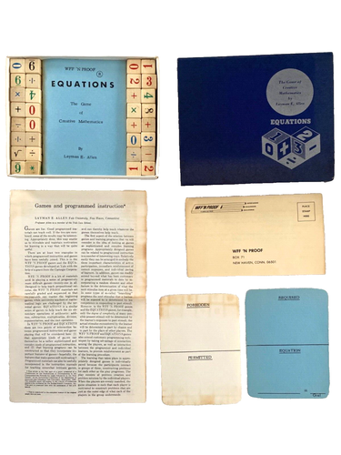 Vintage Equations 1965 Game Of Creative Mathematics WFF N Proof Complete