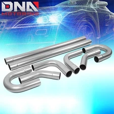 8Pcs 3.0"OD Mild Steel Bend Straight DIY Custom Mandrel Exhaust Tubing Pipe Kits