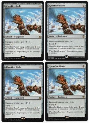 Ghostfire Blade x4 4x 2014 Khans of Tarkir PLAYSET Colorless Artifact MTG NM AZ1