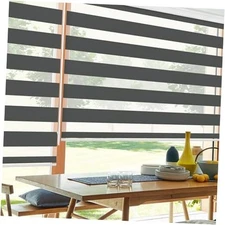  Zebra Window Blinds for Home 20"W × 64"H 20"W x 64"H Black | Light Filtering