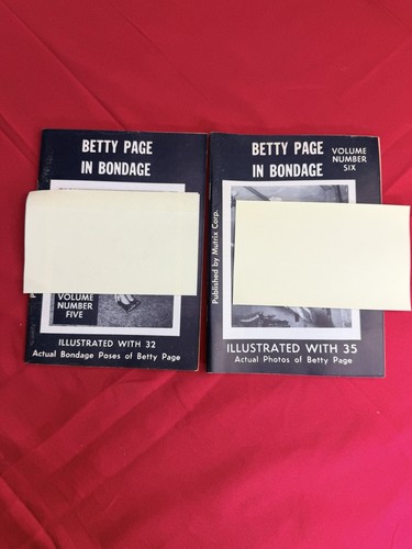 Vtg 1961 Betty Page In Bondage Vol 5 & 6 Nutrix Co Irving Klaw Booklet Lot