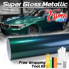 Essmo Pet Super Gloss Metallic Peacock Green Vehicle Vinyl Wrap Film Like Paint