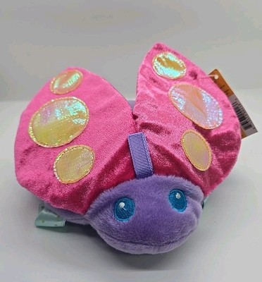 Taggies Kids II Purple Pink Plush Ladybug Crinkle Wings Stuffed Animal Baby Toy