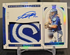 PANINI NATIONAL TREASURES 2019 REESE MCGUIRE RC AUTO 2 COLOR RELIC /10 RPA