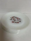 6 Anchor Hocking Fire King Fleurette 7.25” Plates Vintage Beautiful Find!