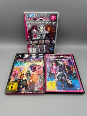  3x Monster High Filme DVD  Entdecke die Welt Mega Monster Party Licht aus #1