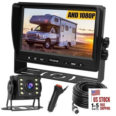 Backup Camera AHD 7'' 1080P Reverse Rear View Back up Cameras System Kit 