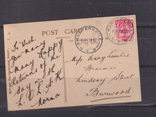 NEW SOUTH WALES, HUNTER'S HILL cds., 1912 ppc. Young Girl in Bed to Burwood.,