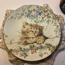 Vintage Hamilton Collection Royal Worcester Cat Nap Plate