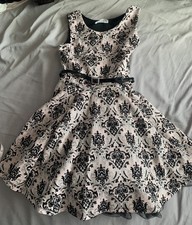 Gorgeous BEAUTEES Girls Pink W/Black Silver Sleeveless Dress Size 10 New W/tags