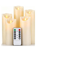 LED Kerzen Schwingflamme Fernbedienung Wiederverwendbar 5Er Set