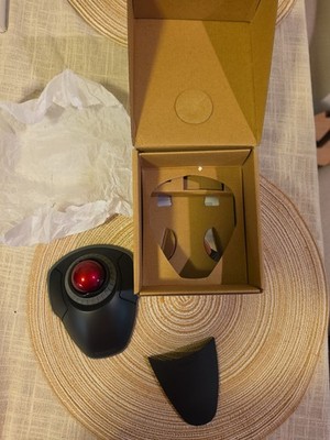 Kensington Orbit Wireless Trackball with Scroll Ring - Black-Red (K70990WW)