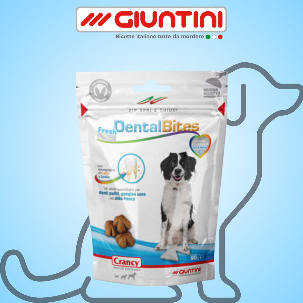 Crancy Dental Bites 90gx10 buste, Snack per cani di tutte le taglie
