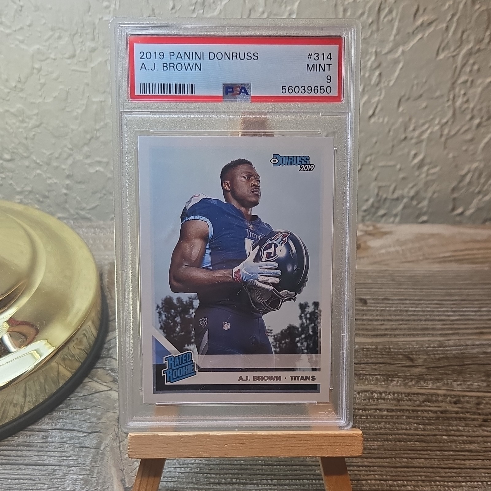 2019 Panini Donruss Rated Rookie A.J. Brown #314 PSA 9 Titans Football