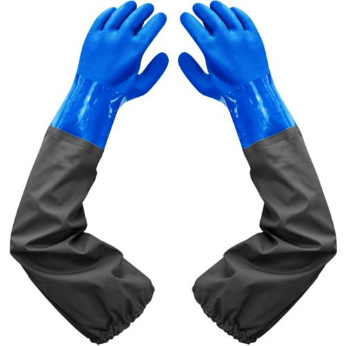 Guantes De Latex Quimicos Resistentes Reusables Negros Xl Para Lavado 