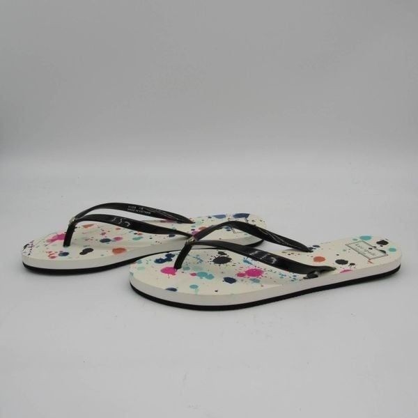 Kate Spade Paint Splatter Flip Flop Sandals Women’s Multi Color Size 8B.NWOT