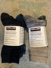 EIGHT! 8 Pairs Kirkland Signature Ladies Extra Fine Merino Wool Blend Crew Socks