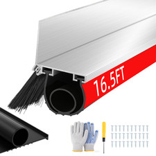 16FT Universal Garage Door Seals Kit  Heavy Duty EPDM U O Bottom Rubber