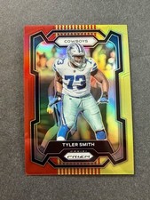 Tyler Smith 2023 Panini Prizm Red Yellow /44 Dallas Cowboys #83 SP