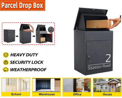 Extra große Paketzustellung Drop Box abschließbar Outdoor Aufbewahrung Brief Post Box UK