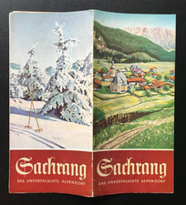 Reise-Faltprospekt Sachrang im Priental / Chiemgau, Bayerische Alpen, 1953/54