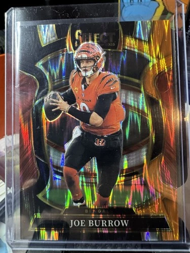 2025 Panini Select - Concourse Joe Burrow #57 Black &amp; Orange Shock Prizm