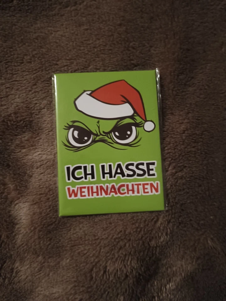 Magnet, Grinch, Weihnachten, Ich hasse Weihnachten, 9 x 6,5 cm, G&M GmbH - Bild 1 von 2
