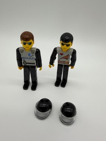 Vintage LEGO Technic Racing Figure Police Fig Helmets 8230 8255 8244 8714 8229